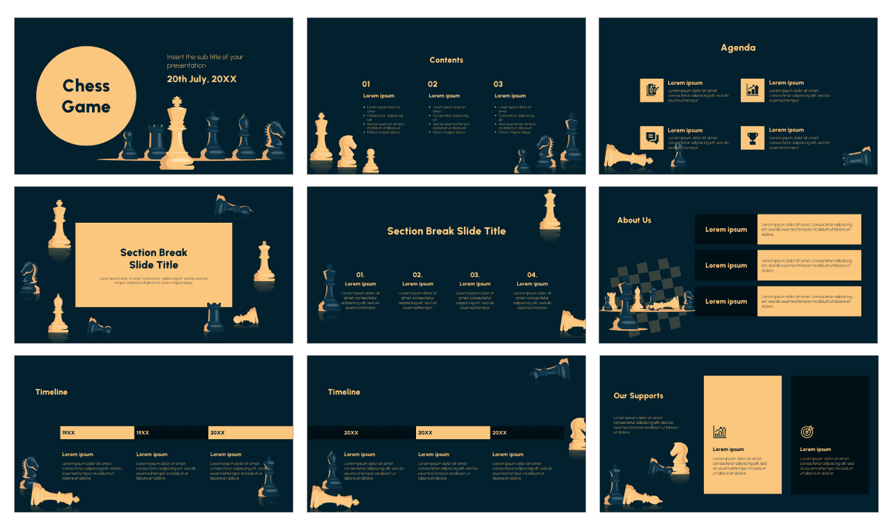 Chess Game Free Google Slides PowerPoint Template