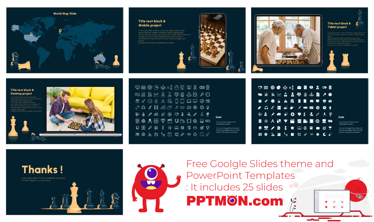 Chess Game Google Slides PowerPoint Presentation Design