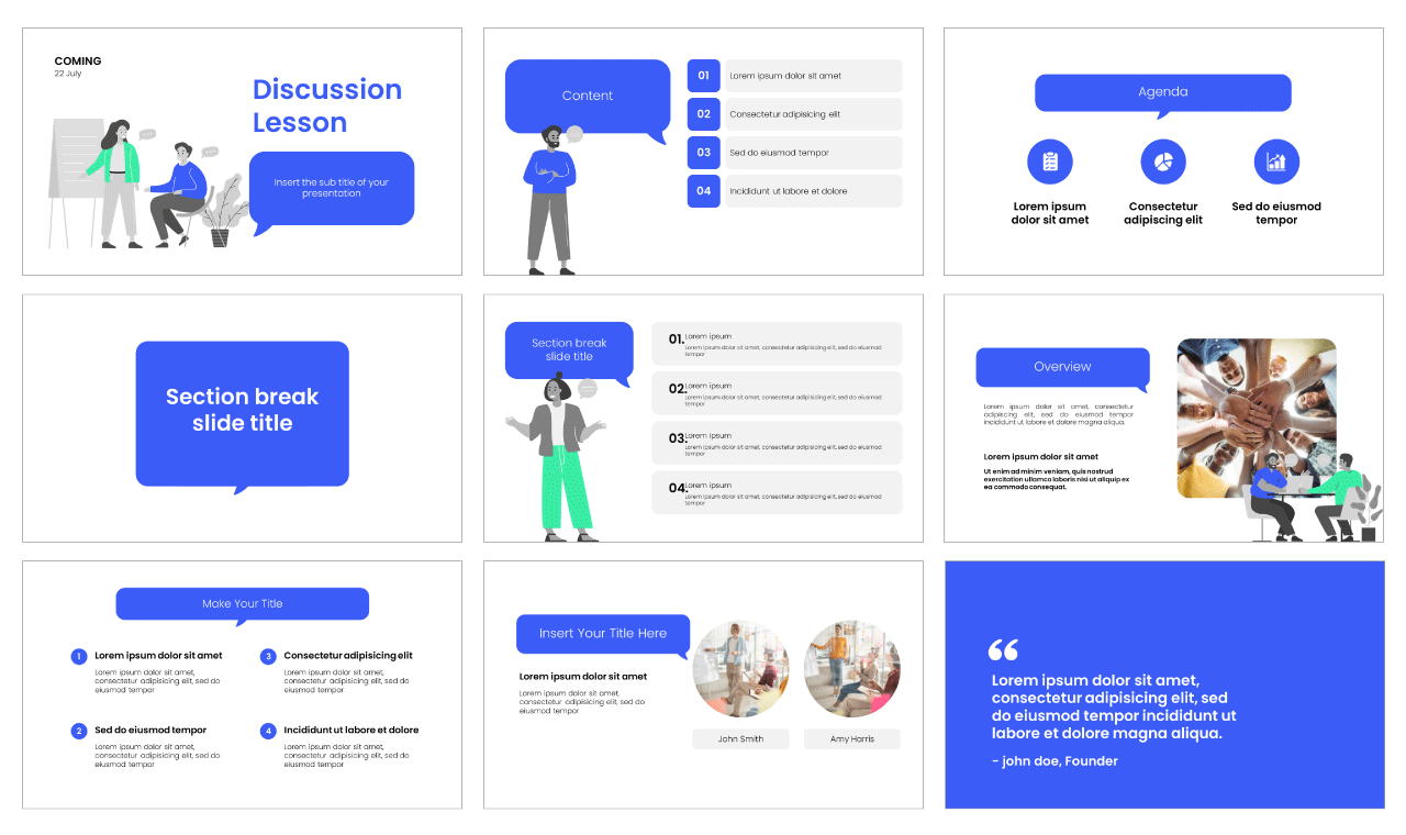 Discussion Lesson Free Google Slides Theme and PowerPoint Template