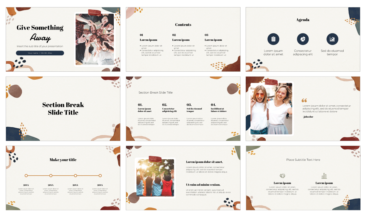 Give Something Away Google Slides Theme PowerPoint Template