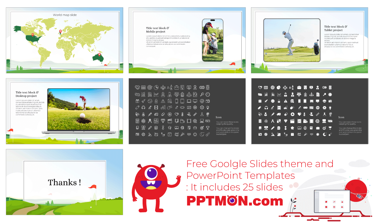 Golf Lessons Google Slides PowerPoint Presentation Background Design