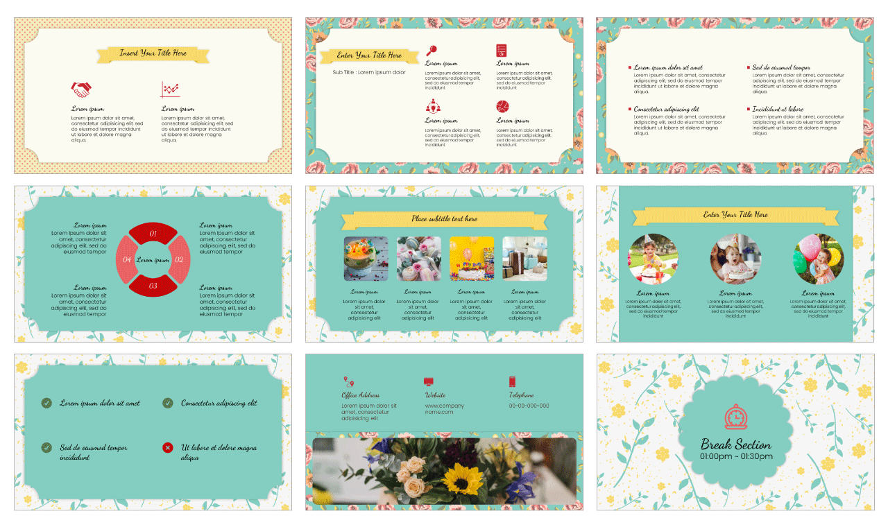 Happy Greeting Card Design Google Slides PowerPoint Template Free Download
