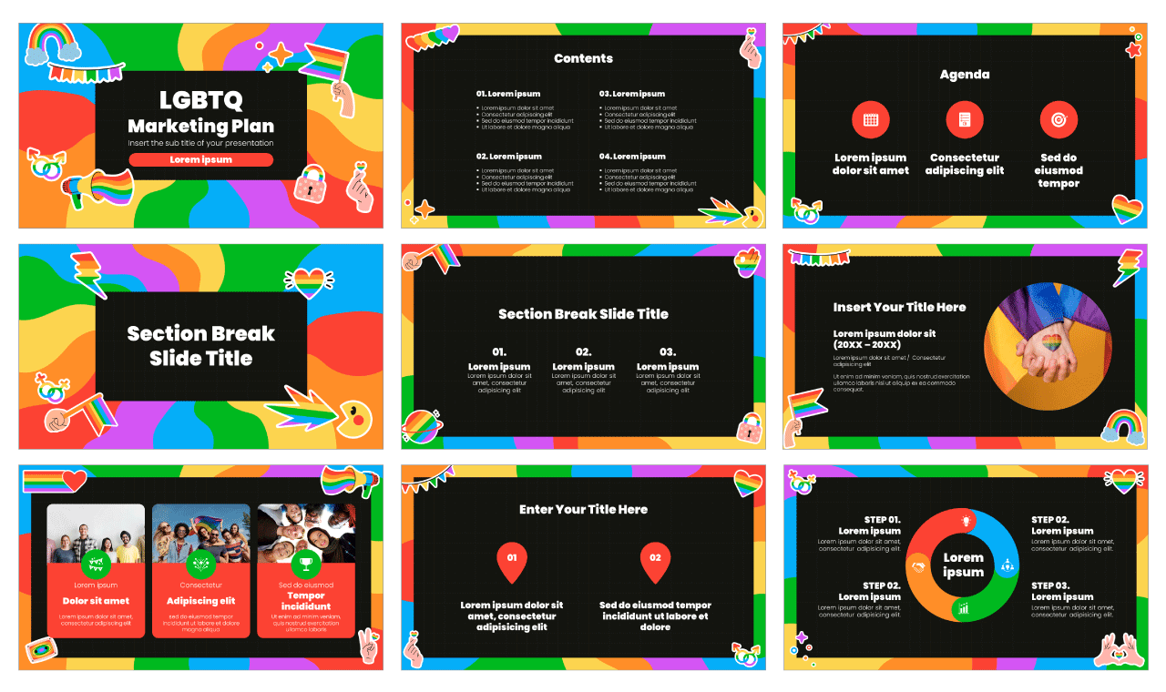 LGBTQ Marketing Plan Google Slides Theme PowerPoint Template