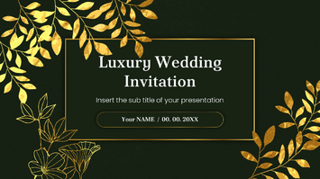 Luxury Wedding Invitation Google Slides PowerPoint Template