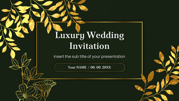 Luxury Wedding Invitation Google Slides PowerPoint Template