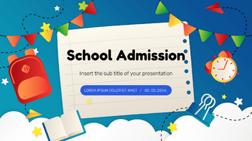 School Admission Free Google Slides Theme PowerPoint Template