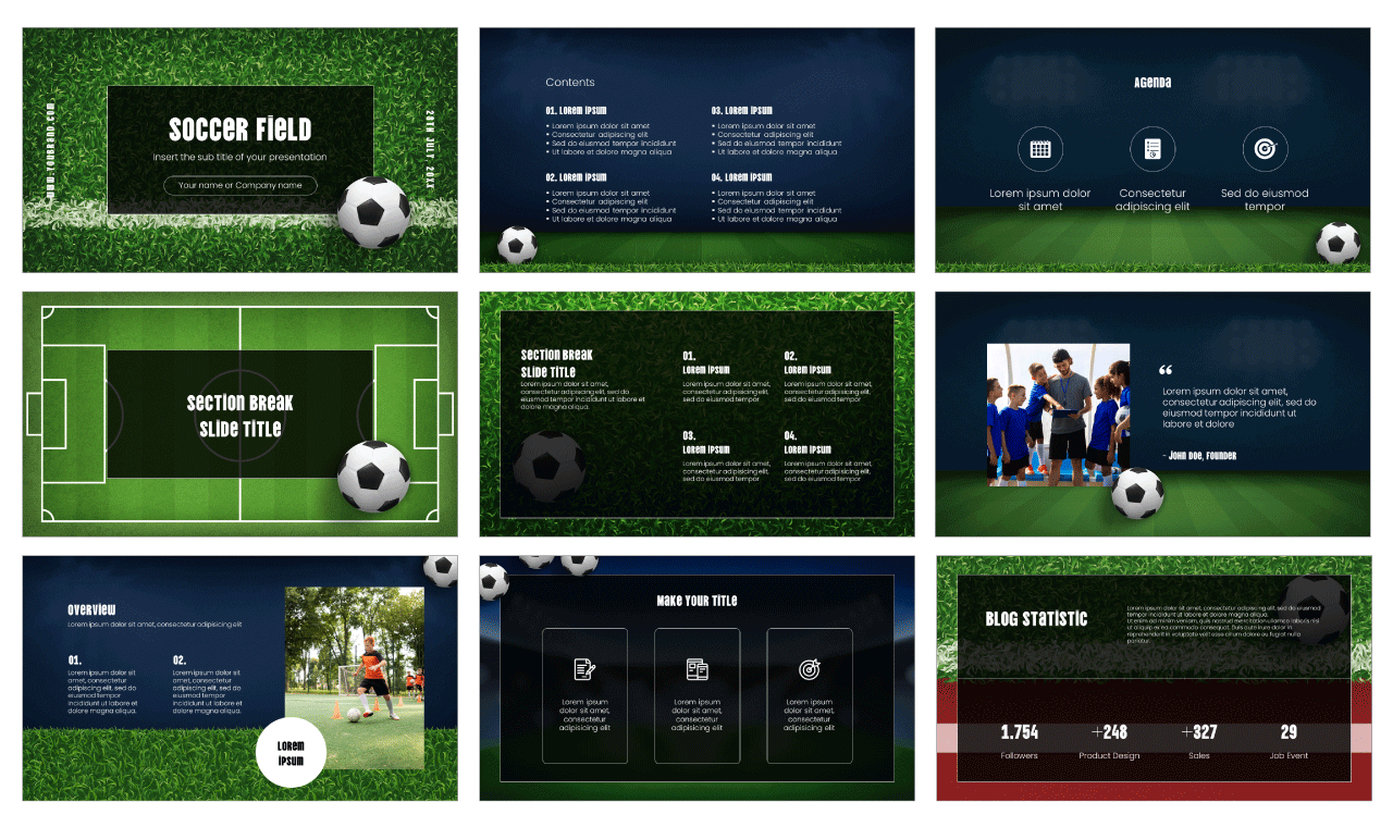 Soccer Stadium - Free Professional Google Slides Templates