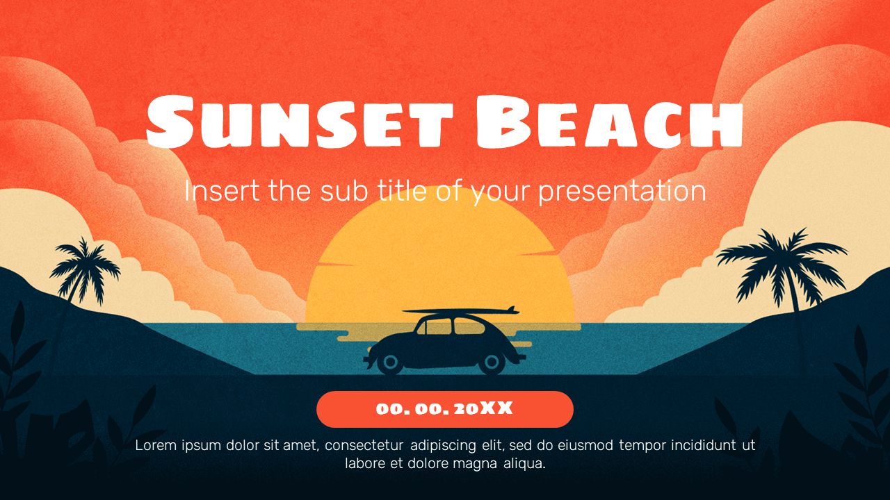 Sunset Beach Free Google Slides Themes PowerPoint Templates