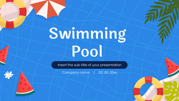 Swimming Pool Free Google Slides Theme PowerPoint Template