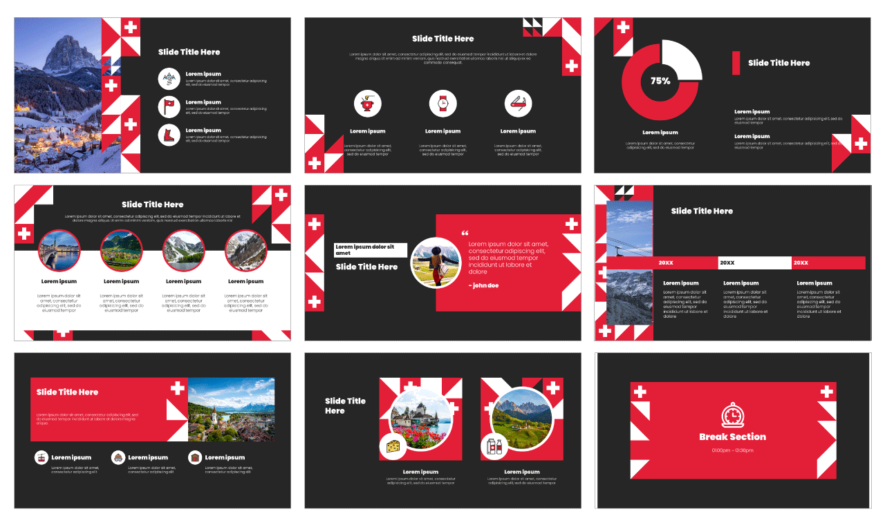 Swiss National Day Google Slides PowerPoint Template Free Download