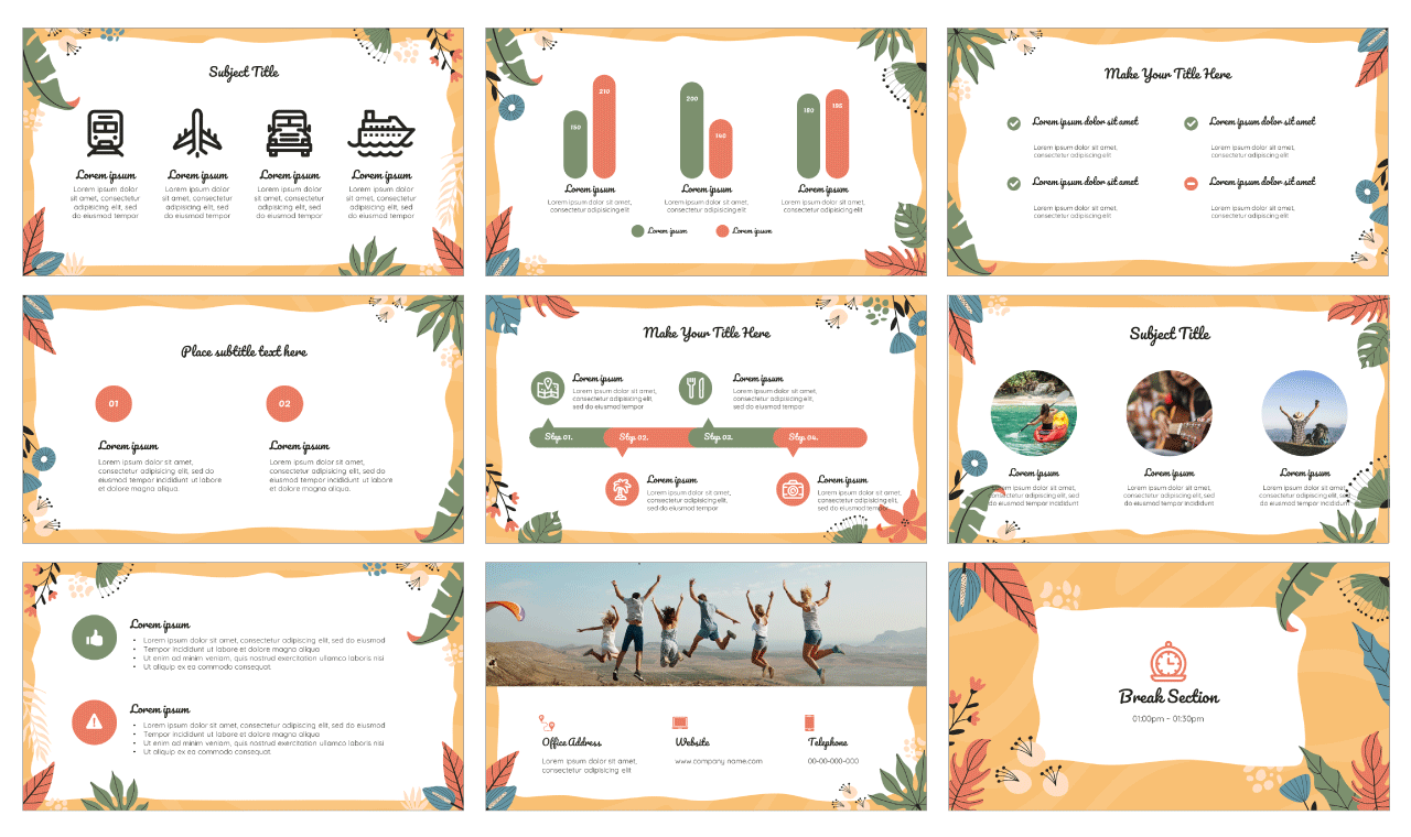 Travel Agency Google Slides PowerPoint Template Free Download