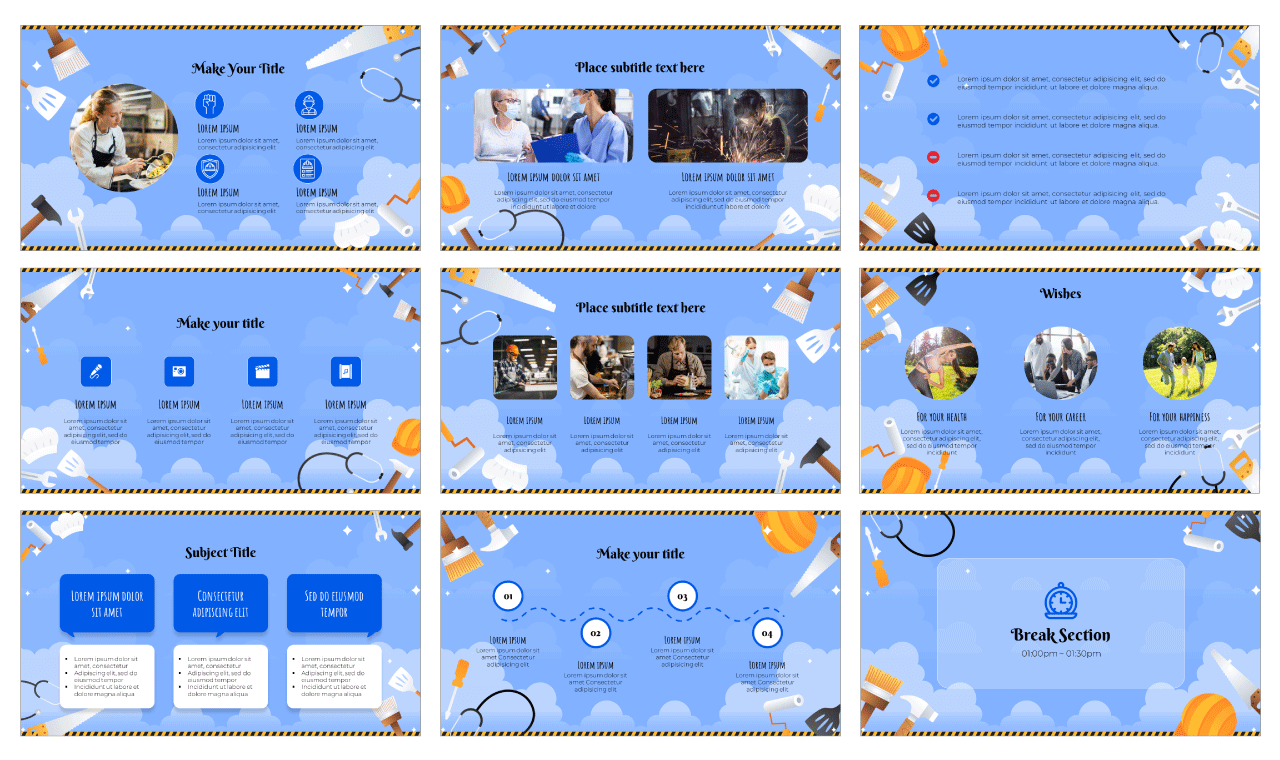 Celebrate Labor Day Google Slides PowerPoint Templates Free Download