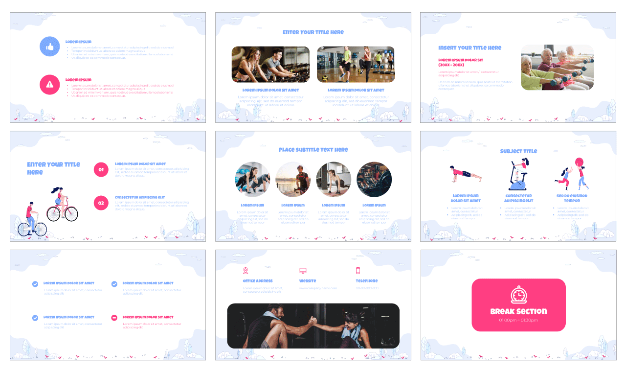 Daily Physical Activity Google Slides PowerPoint Template Free Download