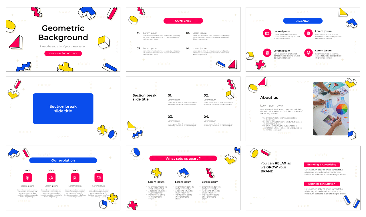 Geometric Background Google Slides Themes PowerPoint Templates