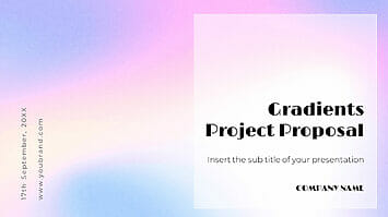 Gradients Project Proposal Google Slides PowerPoint Templates