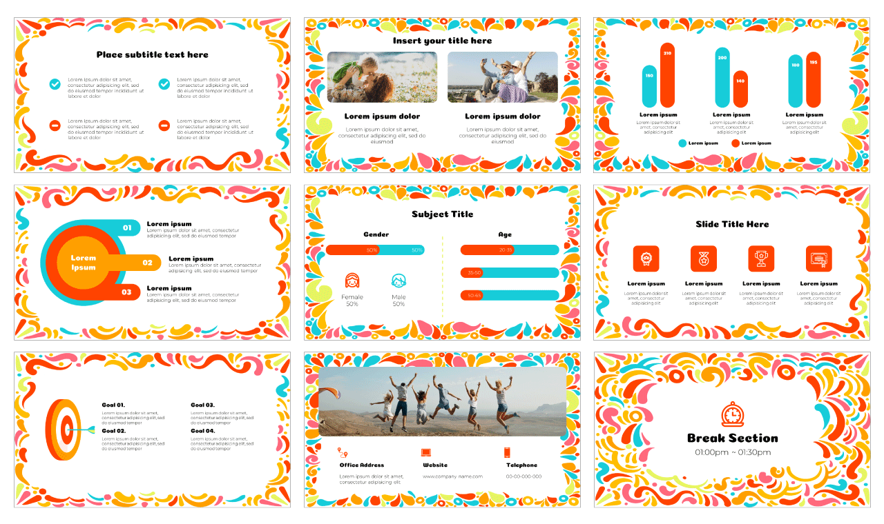 Happiness Happens Google Slides PowerPoint Templates Free Download