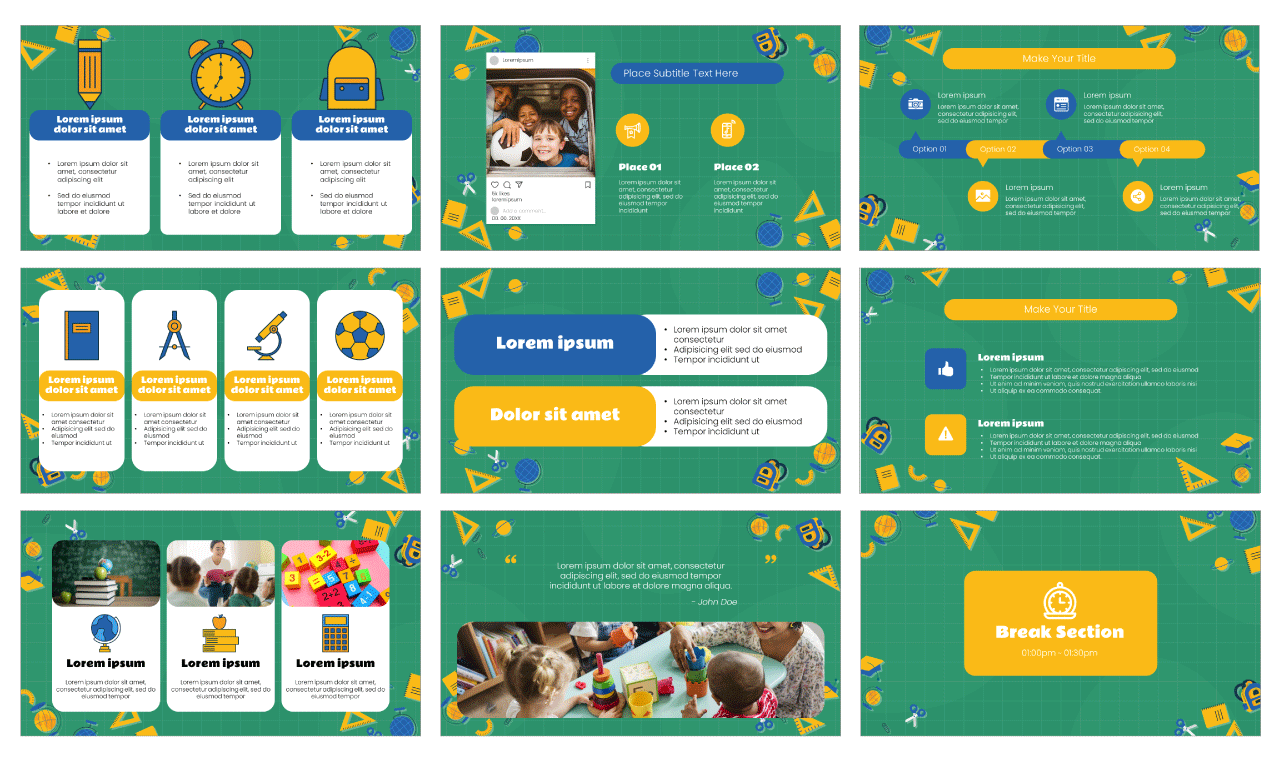 Happy Back to School Google Slides PowerPoint Templates Free Download