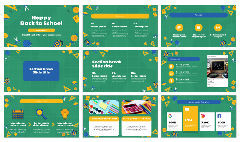 Happy Back to School Free Google Slides PowerPoint Templates