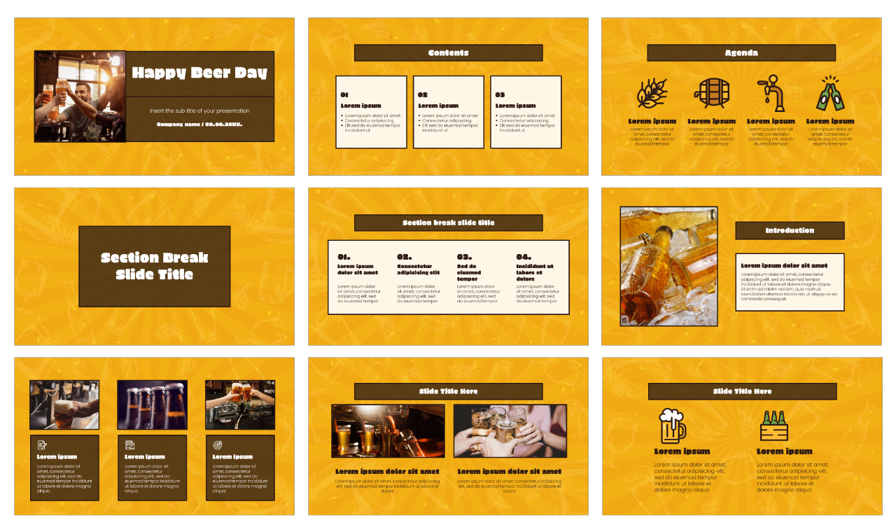 Happy International Beer Day Free Google Slides PowerPoint Template