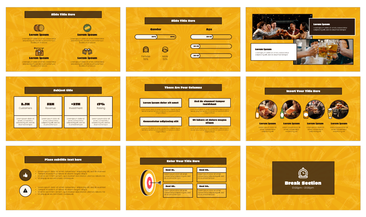 Happy International Beer Day Free Google Slides Templates Themes