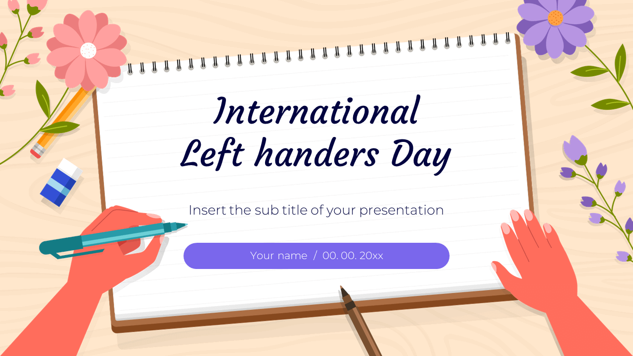 Left handers Day Free Google Slides Theme PowerPoint Template