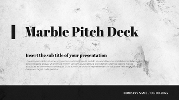 Marble Pitch Deck Google Slides Themes PowerPoint Templates
