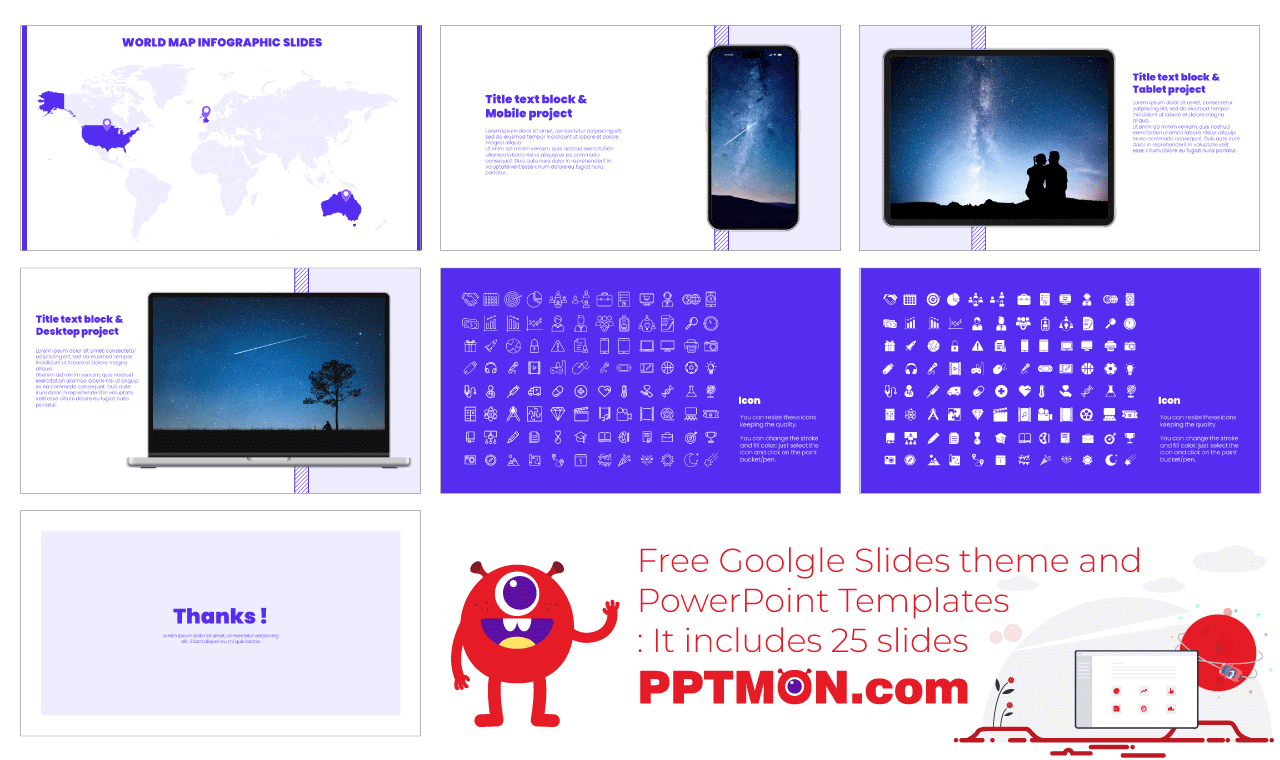 Minimalist Purple Pitch Deck Google Slides PowerPoint Presentation Design