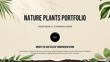 Nature Plants Portfolio Presentation Free Google Slides Templates