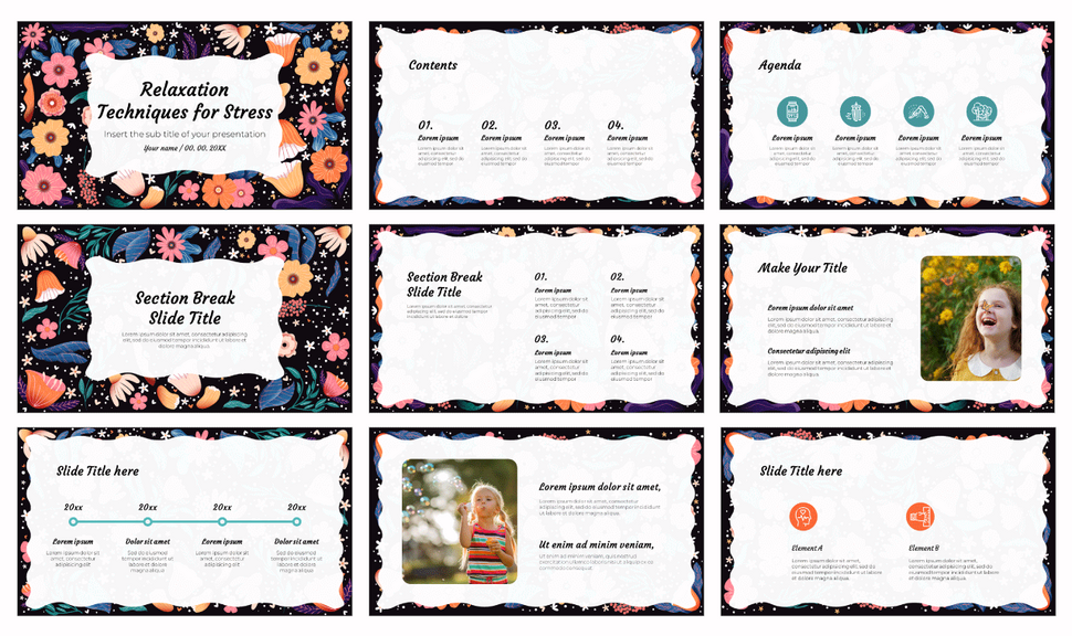 Relaxation Techniques for Stress Free Google Slides Templates