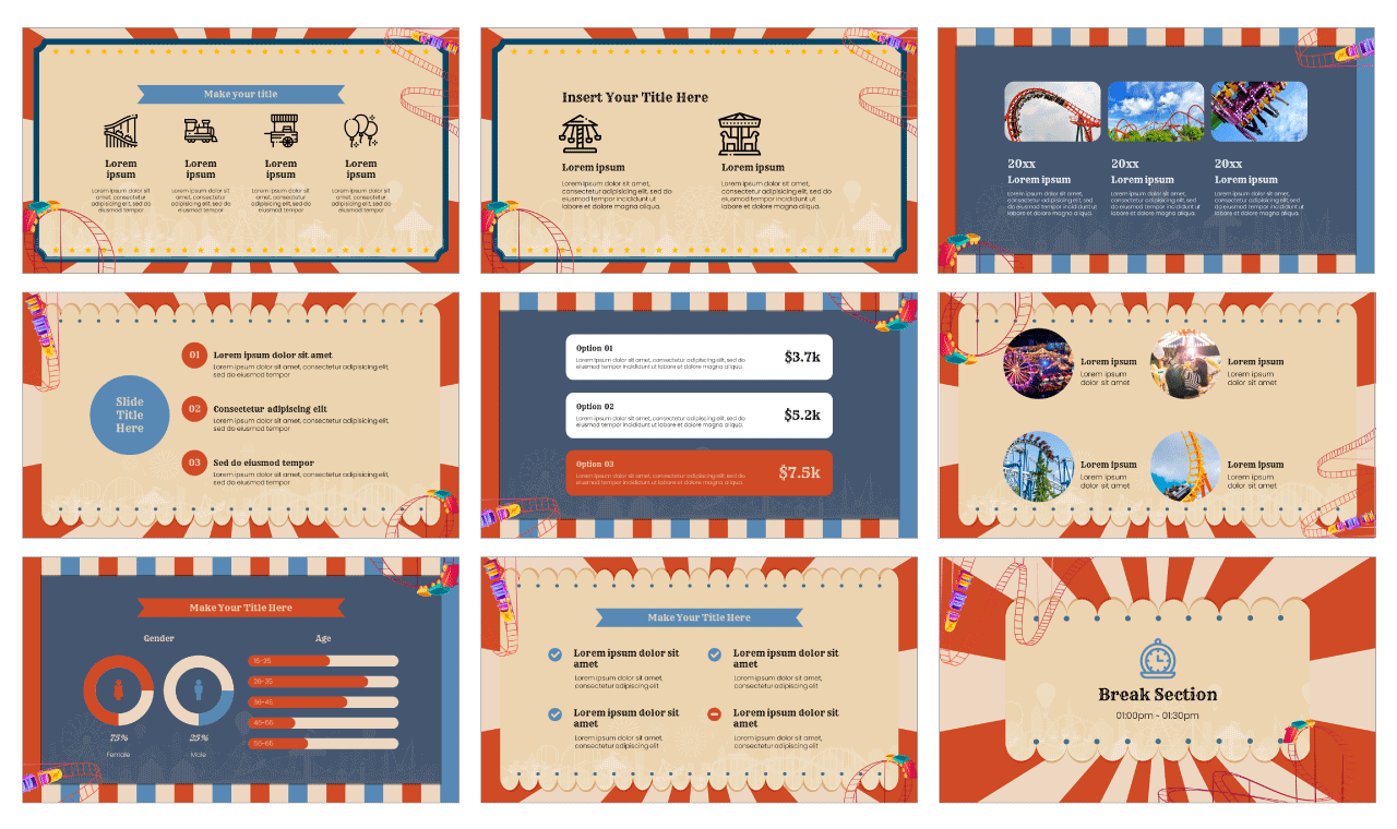 Roller Coaster Free Google Slides Themes PowerPoint Templates