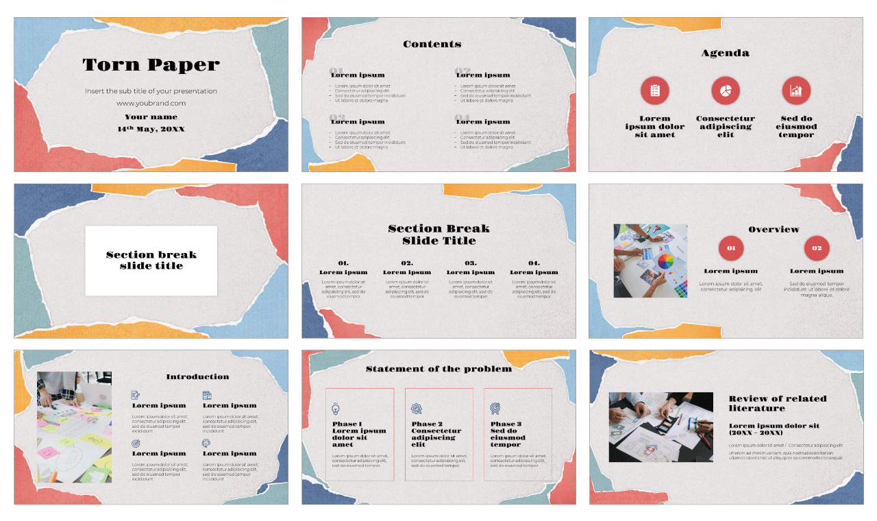 Torn Paper Free Google Slides Themes PowerPoint Templates