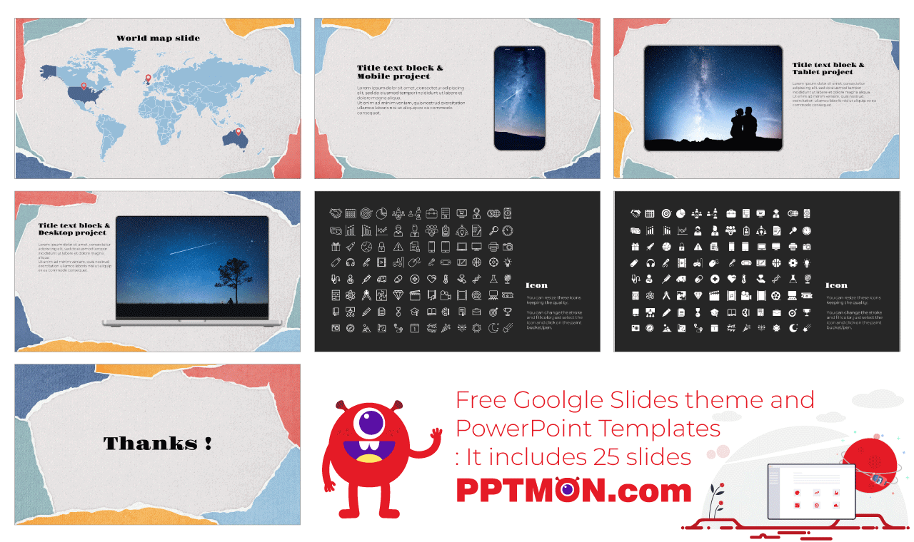 Torn Paper Google Slides PowerPoint Templates Presentation Design