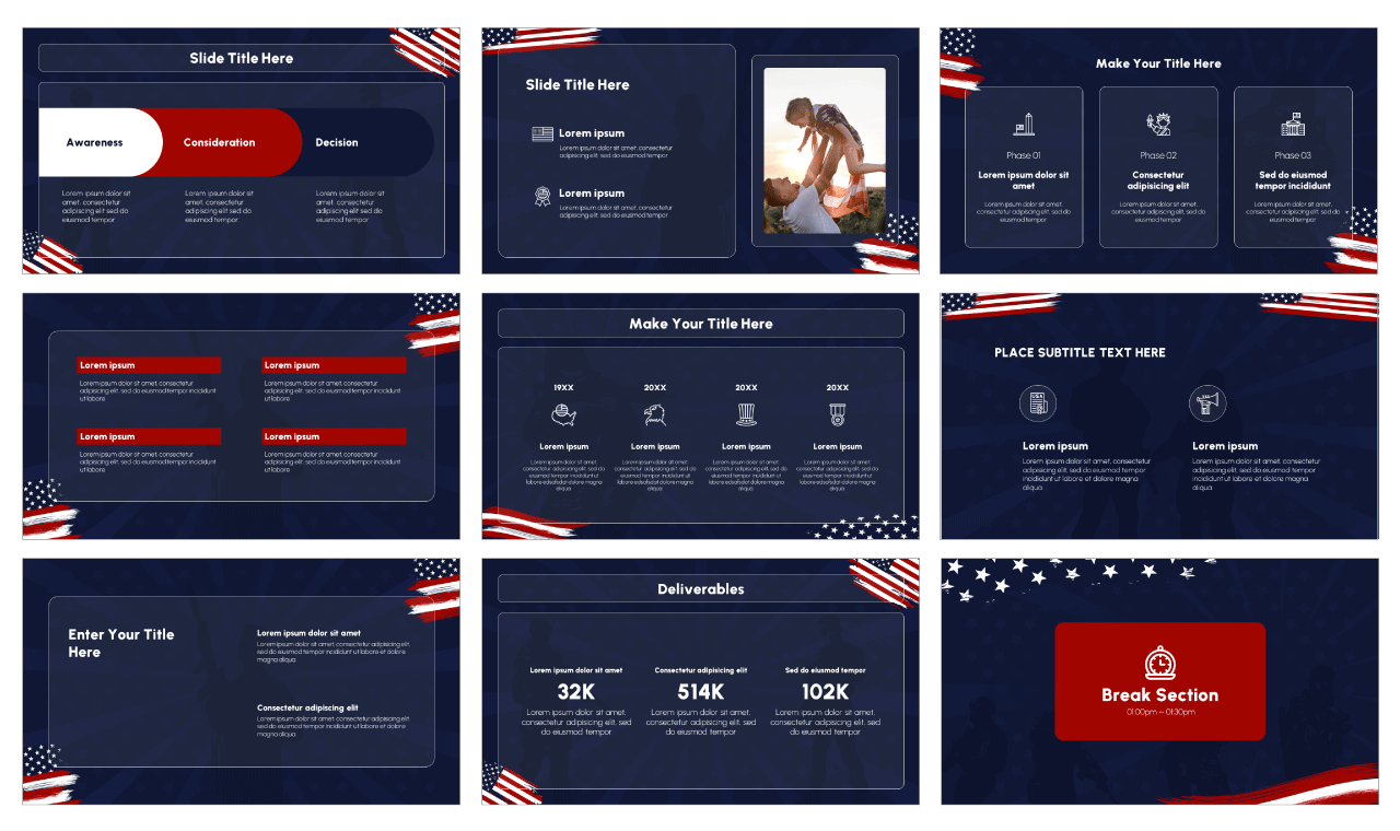 US Victory Day Google Slides PowerPoint Templates Free Download