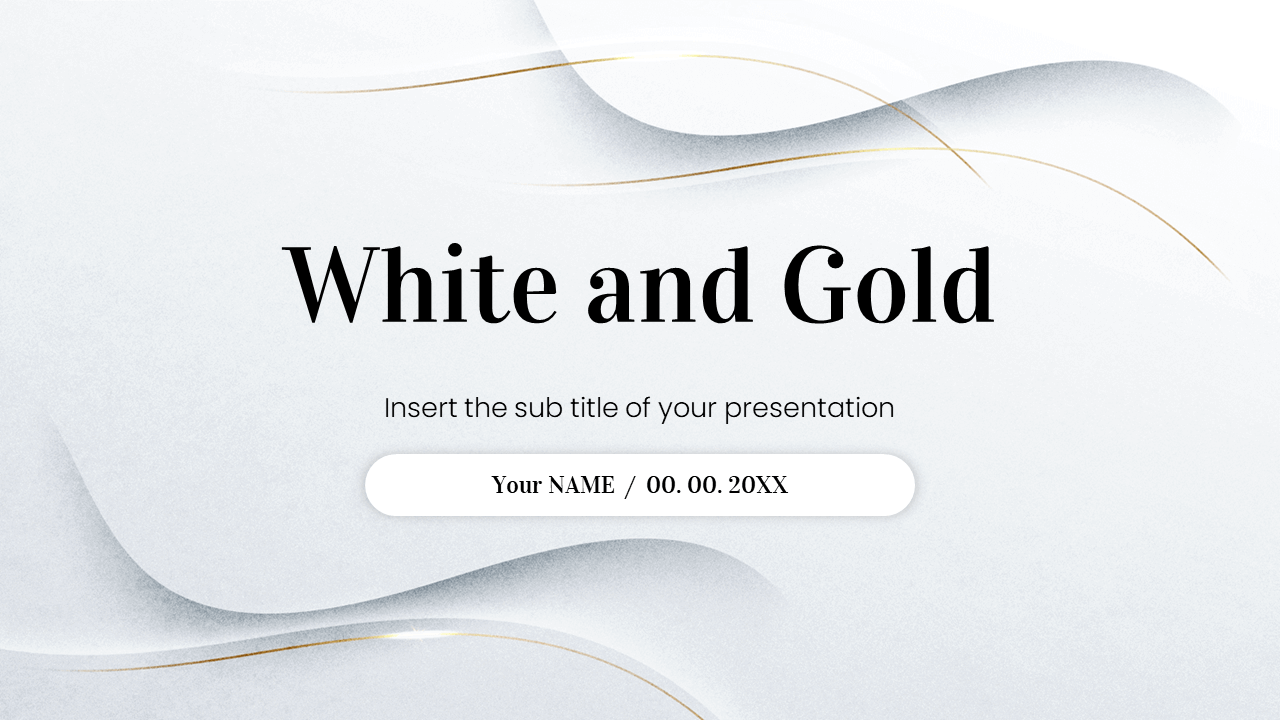 White And Gold Free Powerpoint Templates And Google Slides Themes