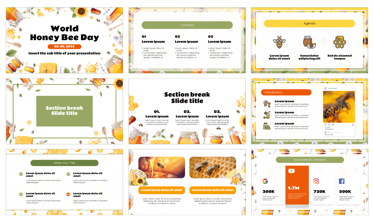 World Honey Bee Day Free Google Slides Theme PowerPoint Template
