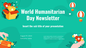 World Humanitarian Day Newletter Free Google Slides Templates