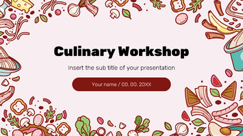 Culinary Workshop and Cooking Classes Google Slides Templates