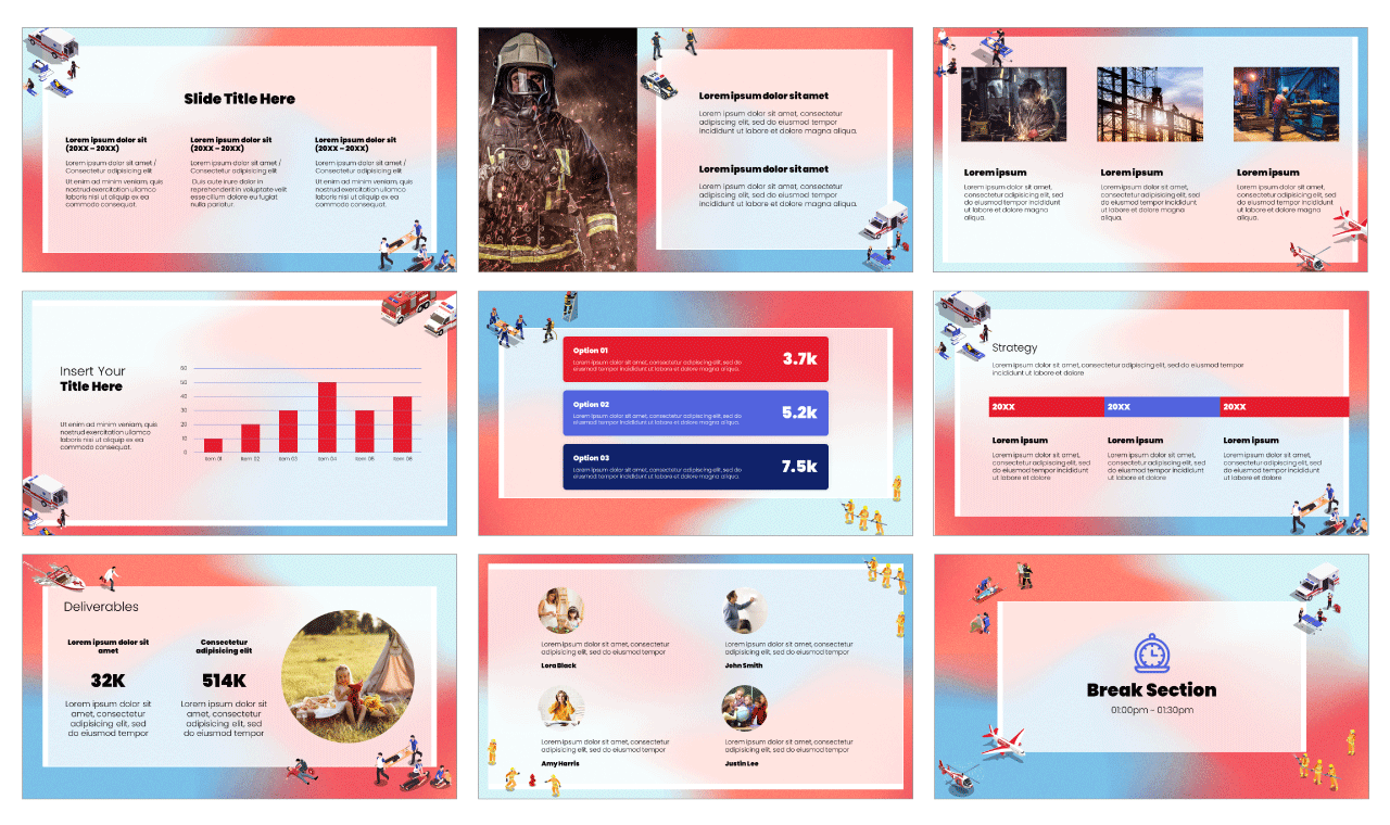 Emergency Services Google Slides PowerPoint Templates Free Download