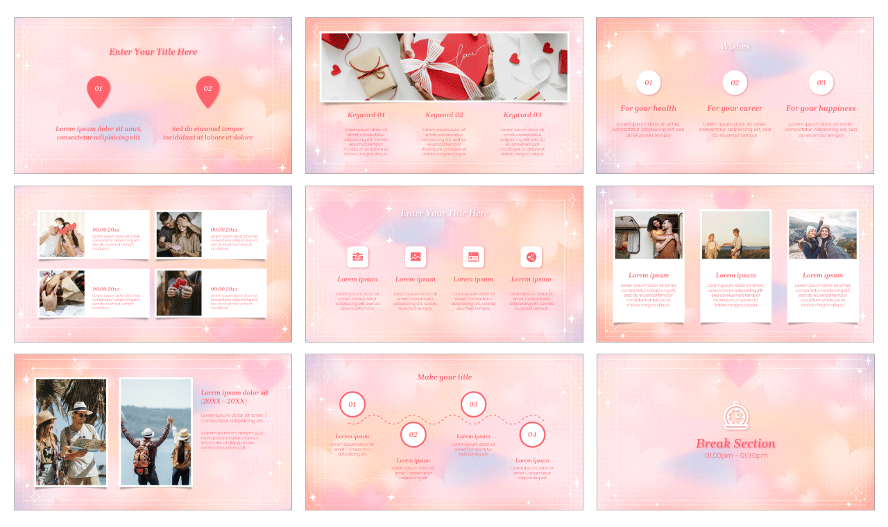 First Love Aesthetic Google Slides PowerPoint Templates Free Download