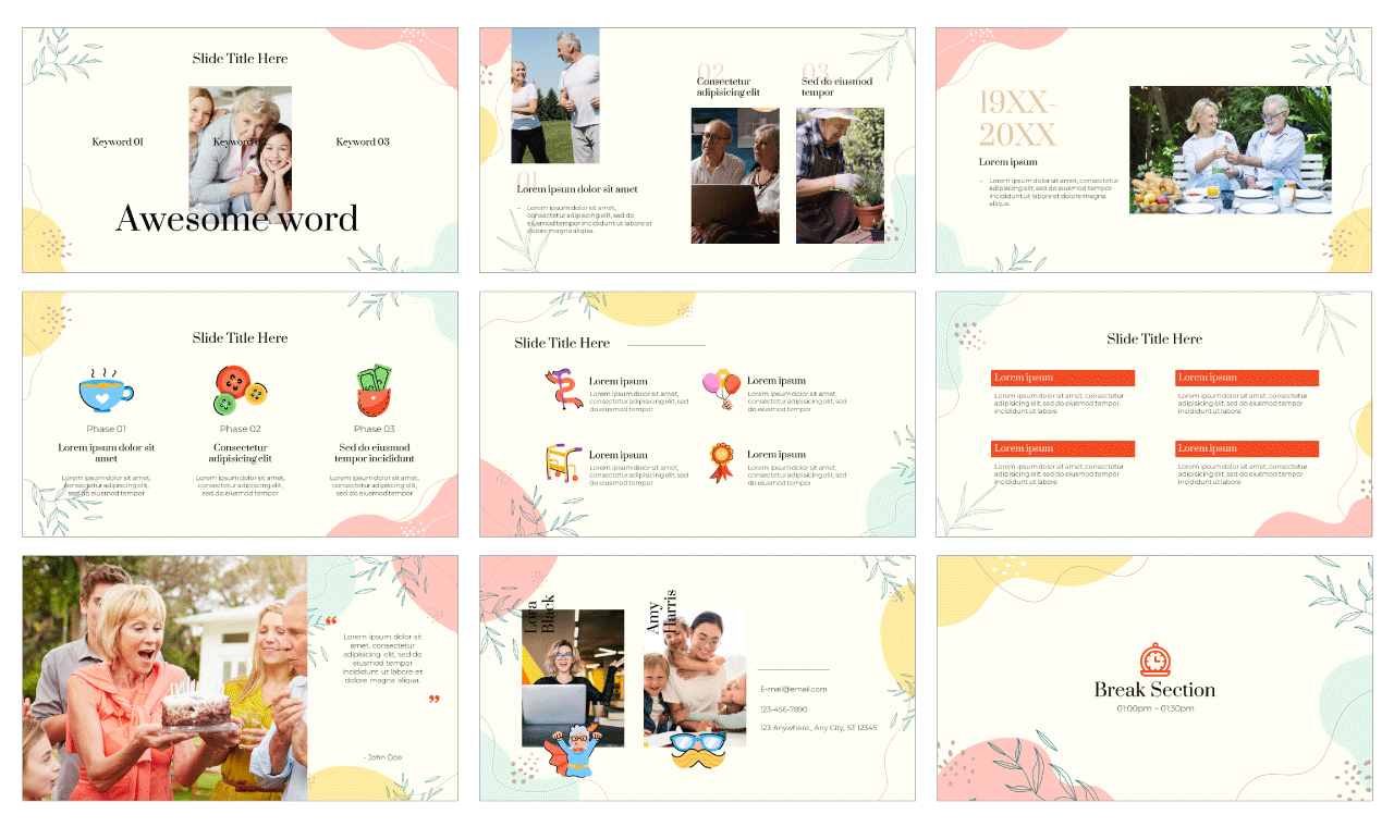 Grandparents LOVE Google Slides PowerPoint Templates Free Download