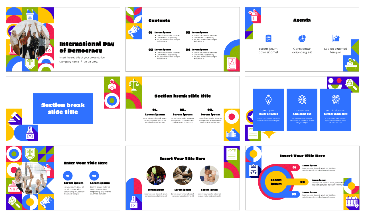 International Day of Democracy Free Google Slides Templates
