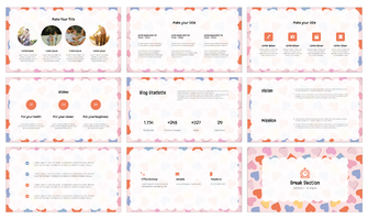 Lovely Hearts Pattern Google Slides Theme PowerPoint Template