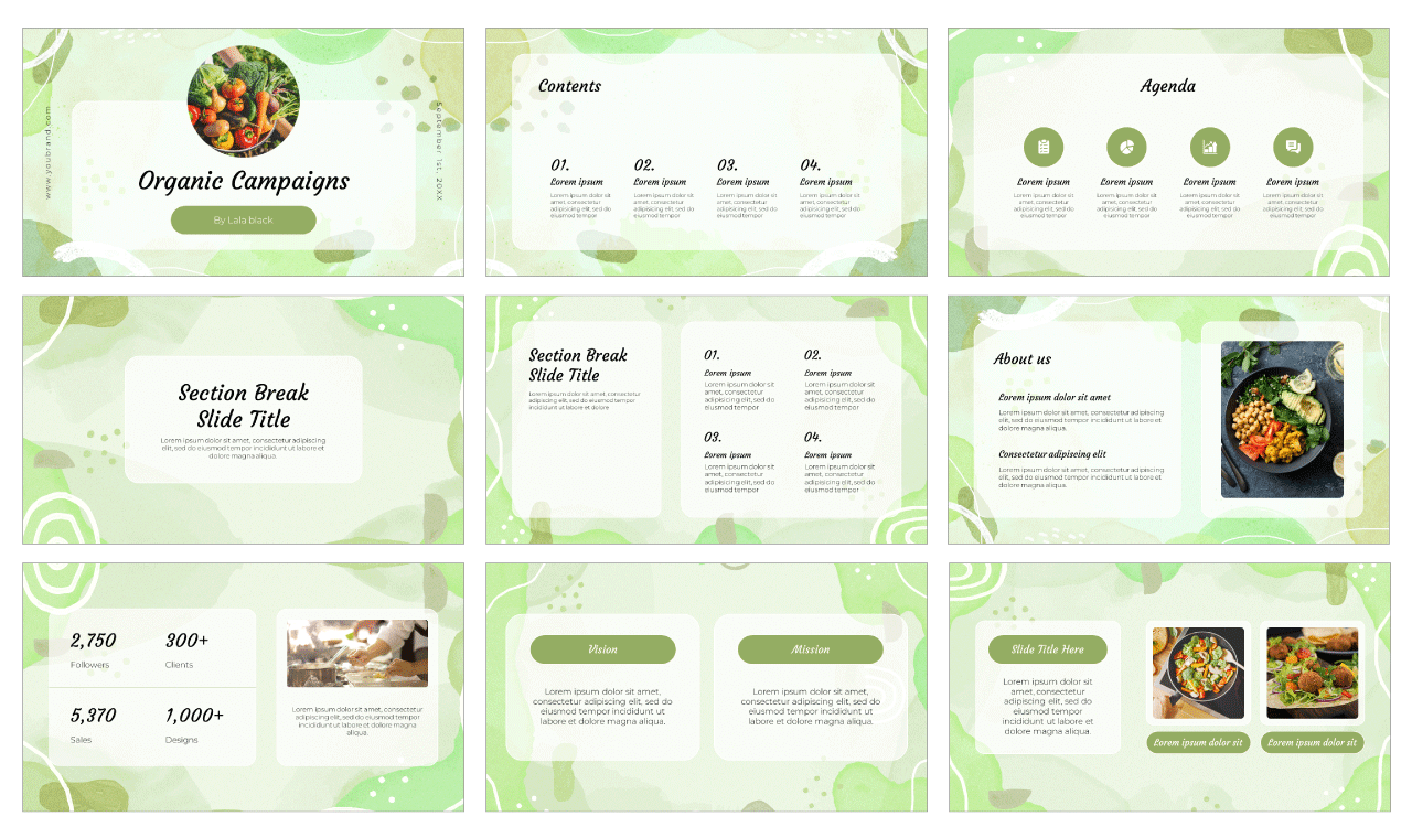 Organic Campaigns Free Google Slides Theme PowerPoint Template