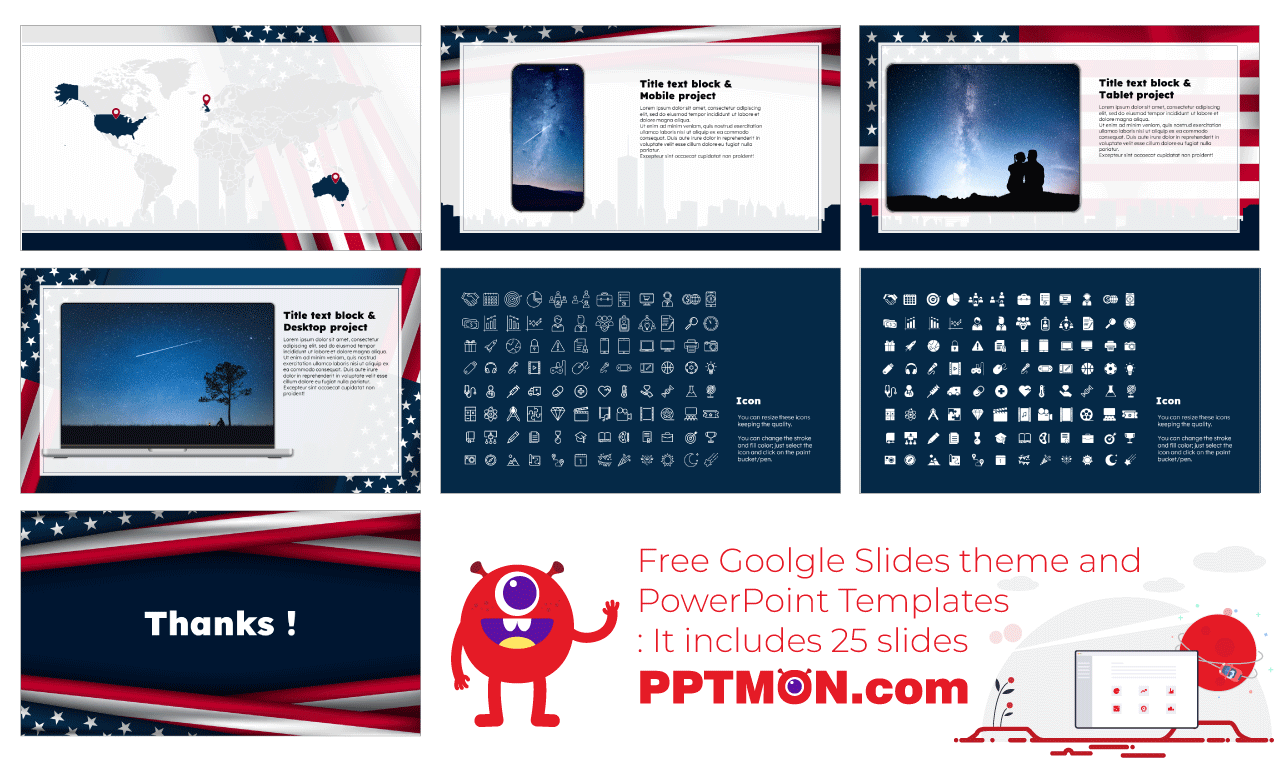 Patriot Day America Google Slides PowerPoint Presentation Templates
