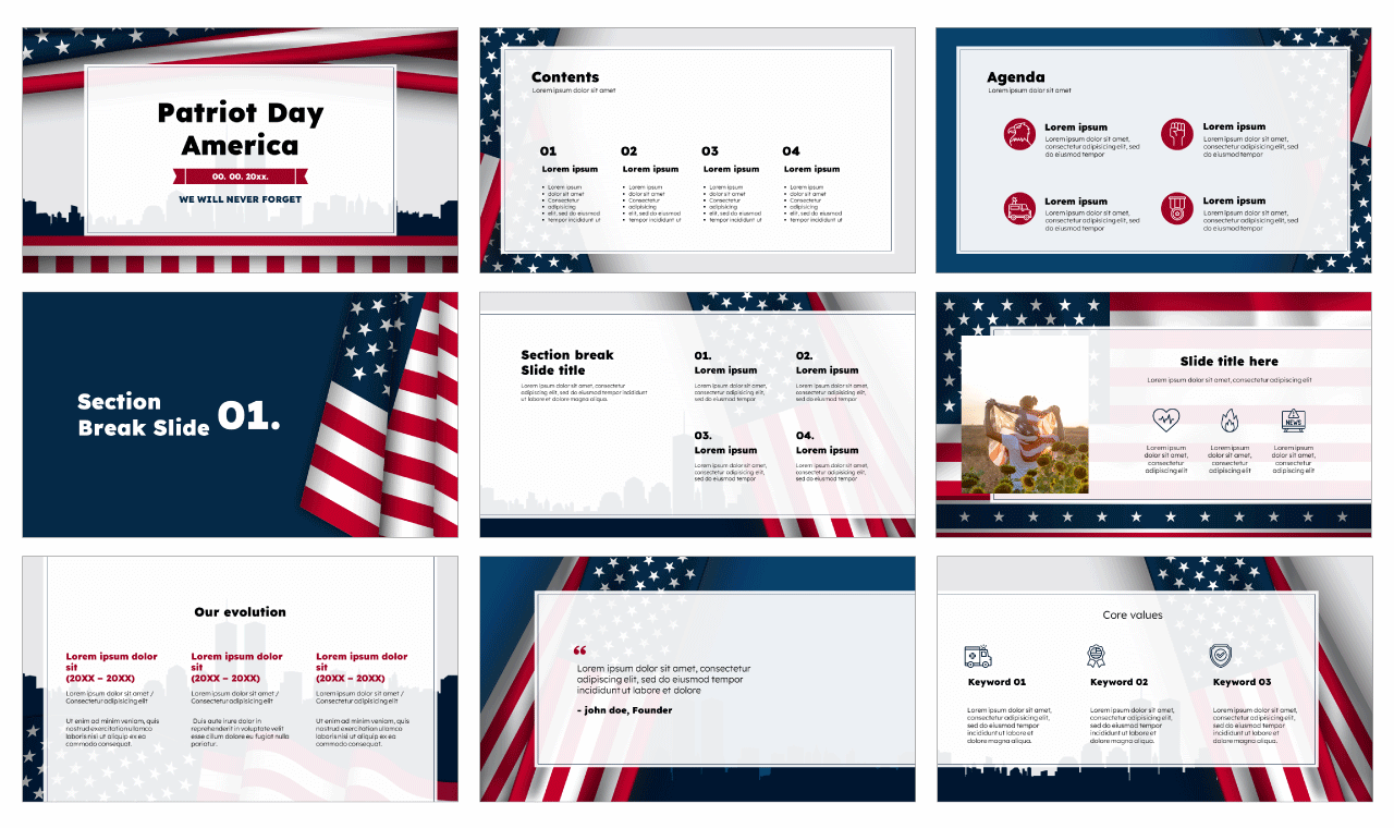 Patriot Day America Google Slides Themes and PowerPoint Templates