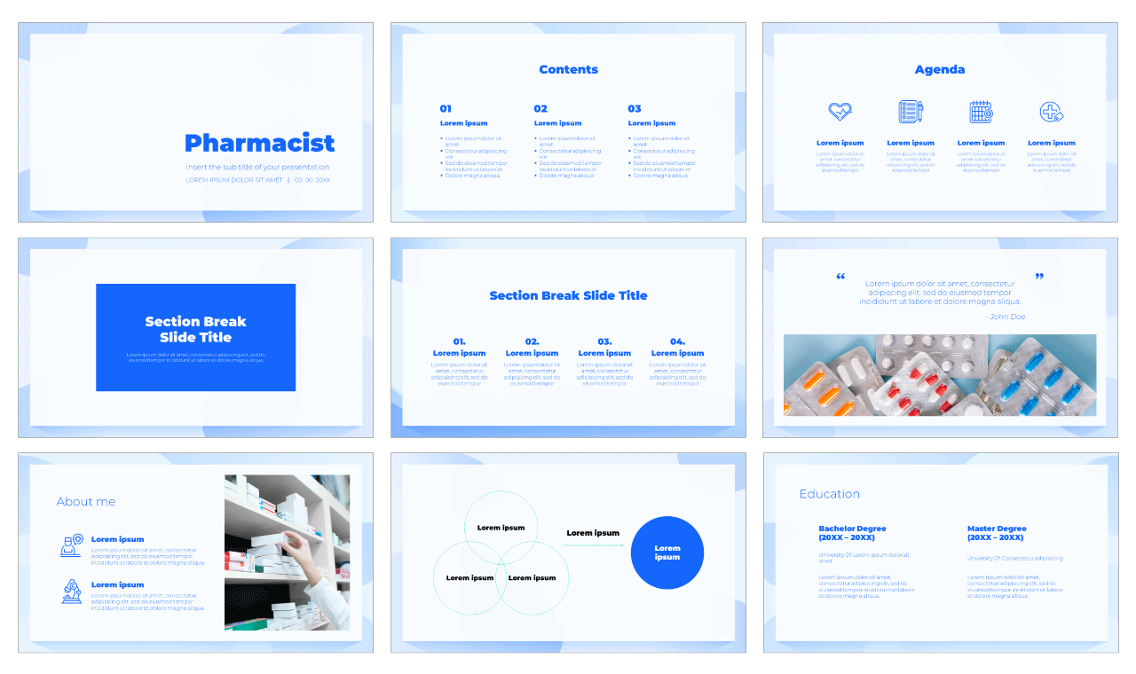 Pharmacist Curriculum Vitae Google Slides Themes PowerPoint Templates