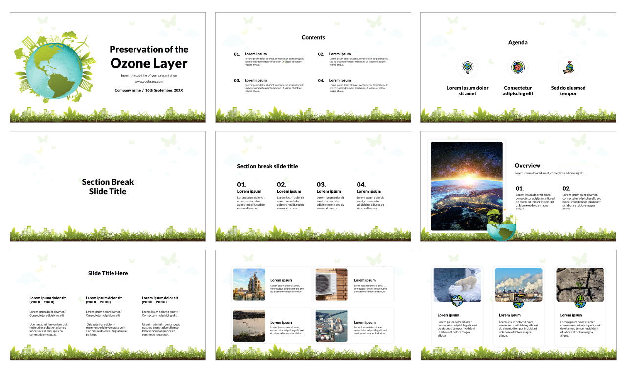 Preservation of the Ozone Layer Google Slides PowerPoint Templates