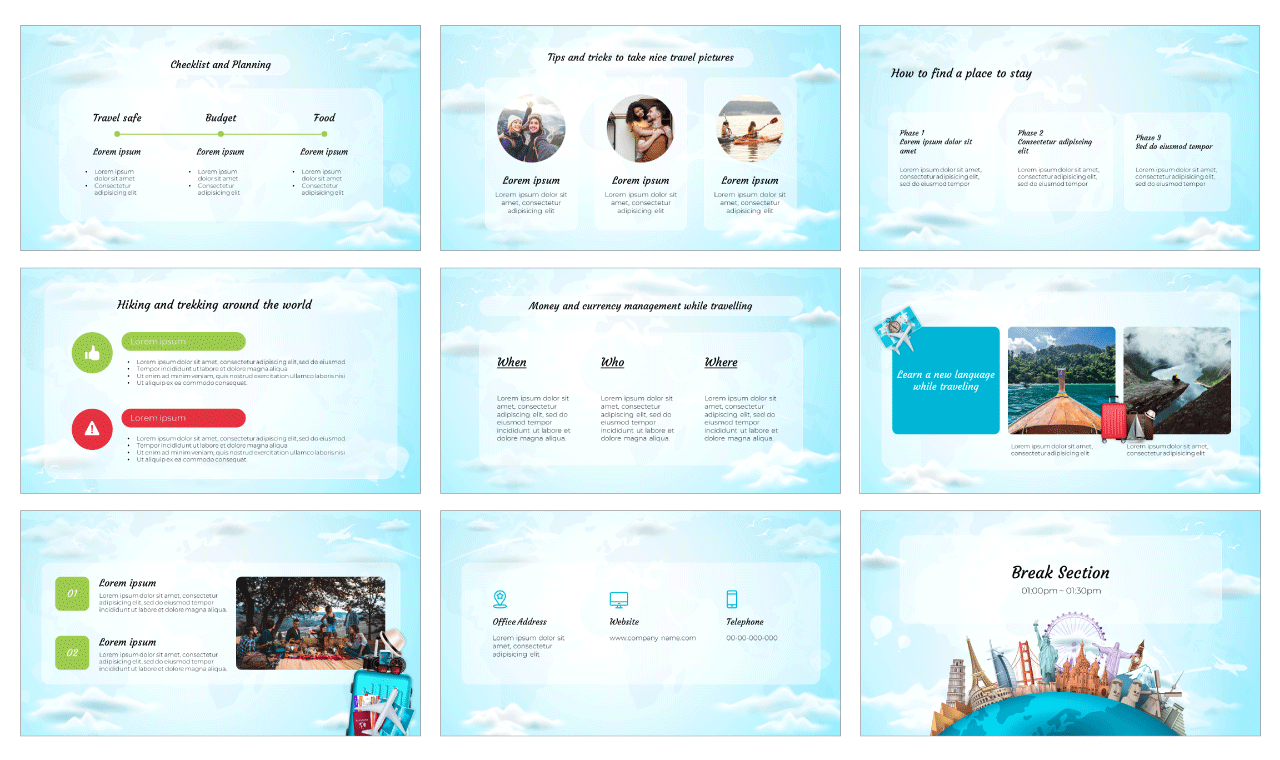 Travel Around the World Google Slides Design PowerPoint Template