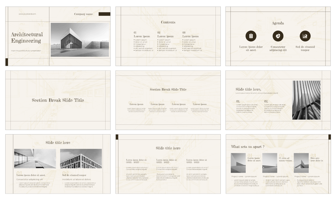 Architectural Engineering Google Slides Themes PowerPoint Templates