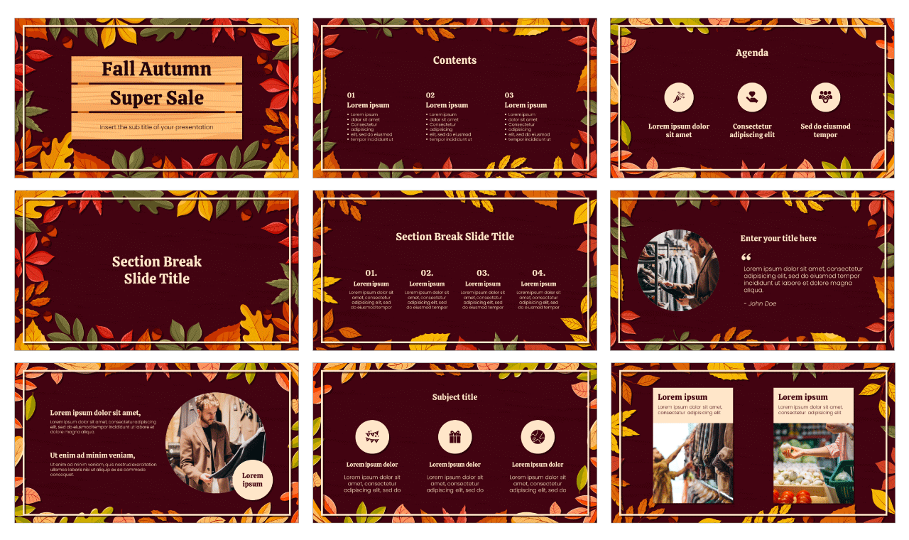 Fall Autumn Sale Google Slides Themes PowerPoint Templates